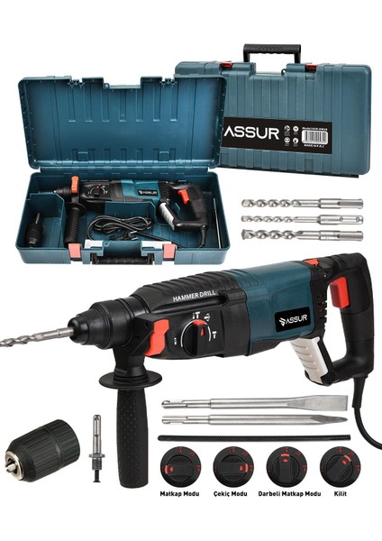 Profesyonel 850W Darbeli Kırıcı Delici Hilti 26mm Matkap