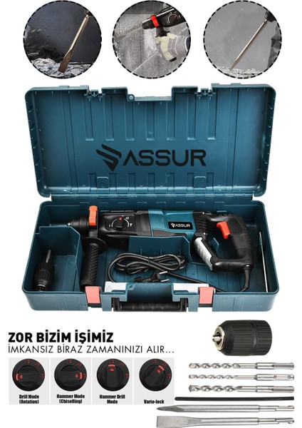 Profesyonel 850W Darbeli Kırıcı Delici Hilti 26mm Matkap