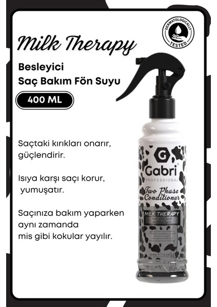 Milk Therapy Çift Fazlı Saç Bakım Fön Suyu Saç Spreyi 400 ml -Koruyucu Etki