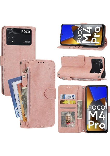 Xiaomi Poco M4 Pro 4g Için Flip Case Pu Deri Kart Tutucu Kayış Manyetik (Yurt Dışından)