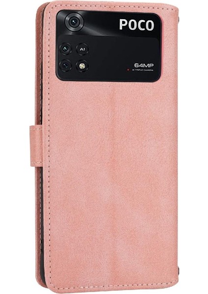 Xiaomi Poco M4 Pro 4g Için Flip Case Pu Deri Kart Tutucu Kayış Manyetik (Yurt Dışından)