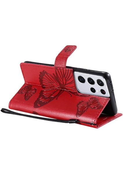 Samsung Galaxy S21 Ultra Manyetik Kapak Flip Kickstand Pu Deri (Yurt Dışından) fırsatları