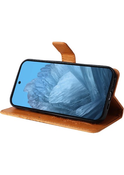 Google Piksel 9 5g Darbeye Kapak Manyetik Kapak Flip Kickstand Için Kılıf (Yurt Dışından)