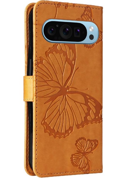 Google Piksel 9 5g Darbeye Kapak Manyetik Kapak Flip Kickstand Için Kılıf (Yurt Dışından)