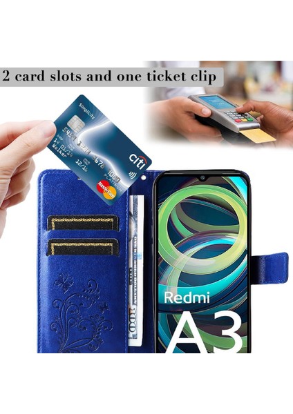 Xiaomi Redmi A3 Darbeye Kapak Pu Deri Manyetik Kapak Çevirin (Yurt Dışından) modelleri