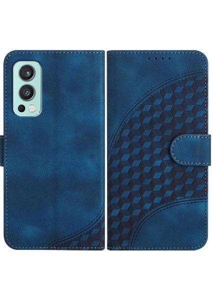 Oneplus Nord 2 Için Kılıf Geometrik Desen Darbeye Deri Kılıf Manyetik (Yurt Dışından)