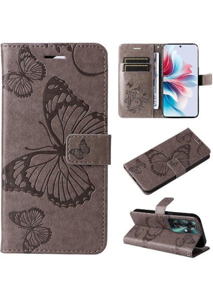 Oppo Için Kılıf Oppo 11F 5g Manyetik Kapak Flip Kickstand Kart Yuvası ile Pu (Yurt Dışından)