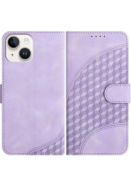 IPhone 14 Için Kılıf Artı Pu Deri Kapak Çevirin Manyetik Kart Tutucu Kılıf (Yurt Dışından)