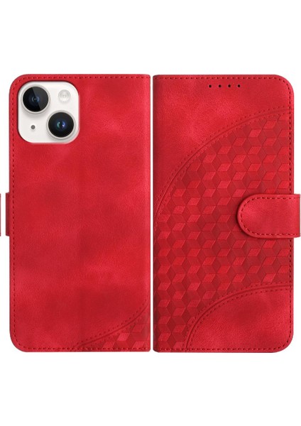 IPhone 14 Için Kılıf Artı Pu Deri Kapak Çevirin Manyetik Kart Tutucu Kılıf (Yurt Dışından)