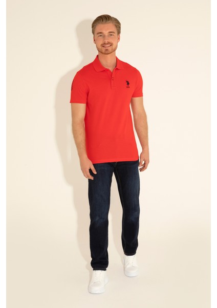 U.S. Polo Assn. Erkek Kırmızı Tişört Basic 50284633-VR030