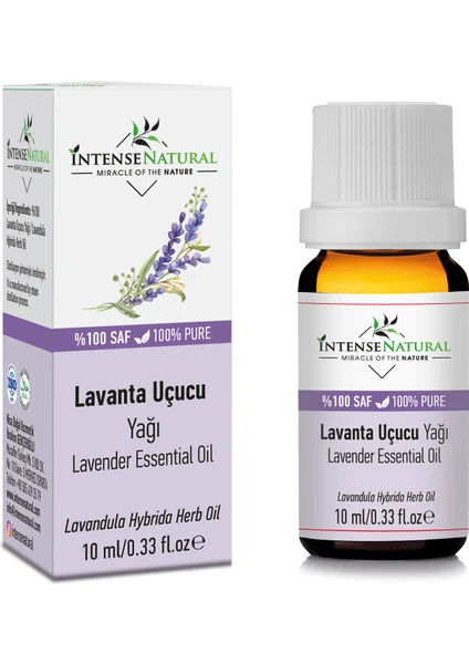 Intense Natural Lavanta Uçucu Yağı 10 ml %100 Saf Ve Doğal Lavender Essential Oil