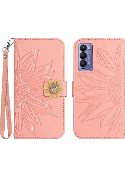Tecno Camon 18 Telefon Kılıfı Kart Tutucu Flip Cüzdan Kredi Kartı Pu (Yurt Dışından)