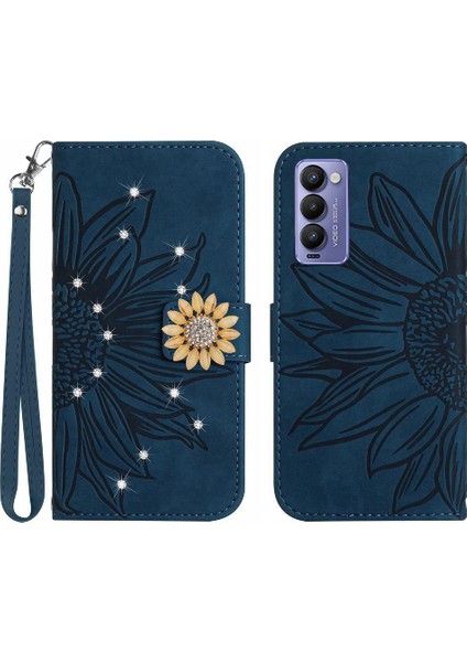 Tecno Camon 18 Telefon Kılıfı Kart Tutucu Flip Cüzdan Kredi Kartı Pu (Yurt Dışından)