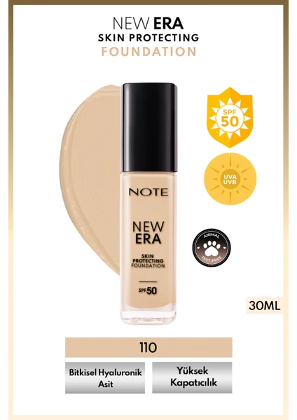 New Era Skin Protecting 110 Soft Ivory Nemlendirici Etkili Spf 50 Hyaluronik Asitli Fondöten