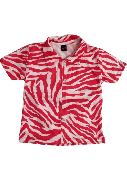3-10 Yaş Zebra Desenli Kız Çocuk Üçlü Takım
