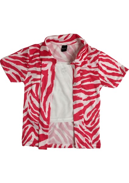 3-10 Yaş Zebra Desenli Kız Çocuk Üçlü Takım fırsatları