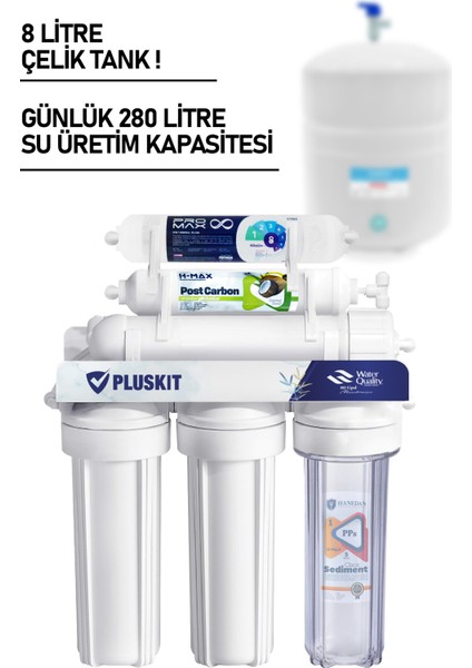 14 Aşama 8 L Çelik Tank 3 yollu bataryalı Su Arıtma Cihazı fiyatları