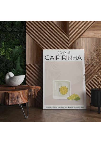 Caipirinha Kokteyl Modern Kanvas Tablo - Cafe Dekor - Salon ve Mutfak Için Duvar Dekoru