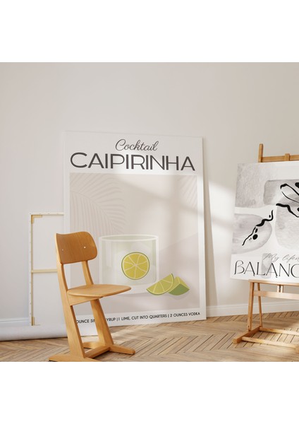 Caipirinha Kokteyl Modern Kanvas Tablo - Cafe Dekor - Salon ve Mutfak Için Duvar Dekoru