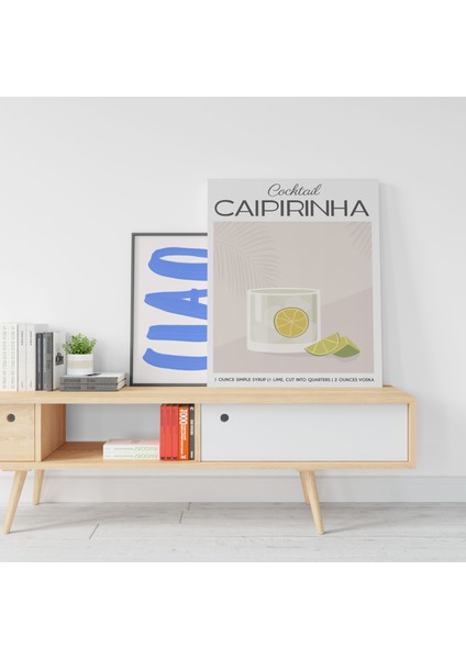 Caipirinha Kokteyl Modern Kanvas Tablo - Cafe Dekor - Salon ve Mutfak Için Duvar Dekoru