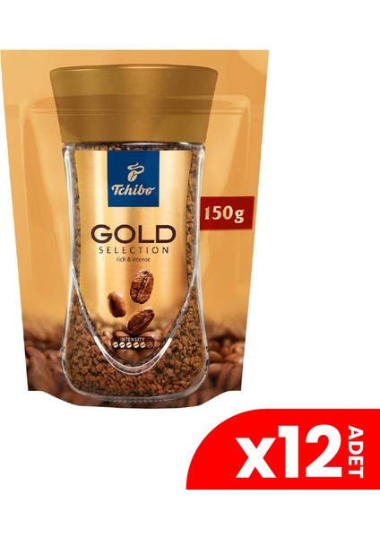 Gold Selection Çözünebilir Kahve Ekonomik Paket 150 gr 12'li