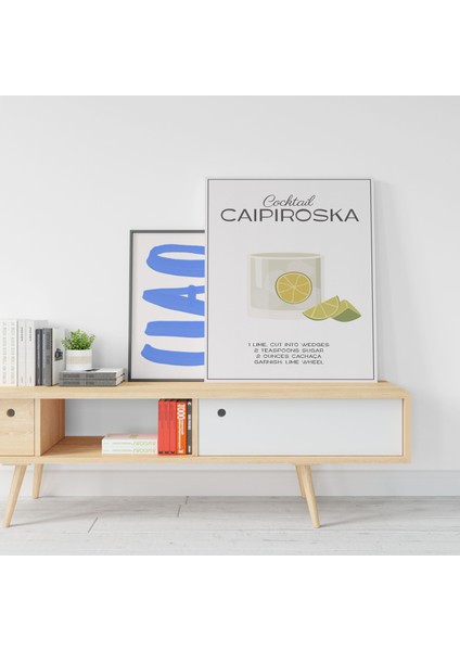 Caipiroska Kokteyl Modern Kanvas Tablo - Cafe Dekor - Salon ve Mutfak Için Duvar Dekoru