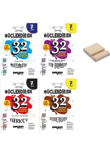 7.Sınıf 32 Haftalık Matematik Fen Türkçe ve Sosyal 4'Lü Set Kazanım Denemeleri