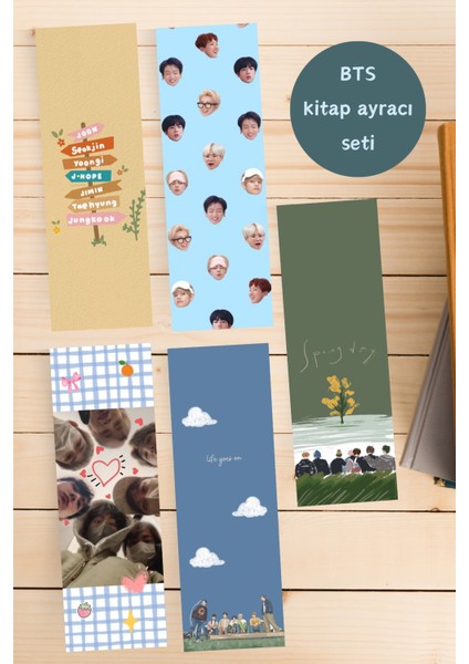 Sumicorn Design Bts Kpop Kitap Ayracı Seti 5'li