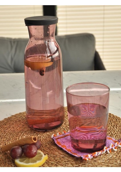 Sipahi Kapaklı Karaf Seti Mor 1250 ml