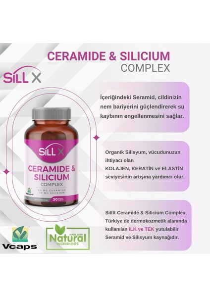 Sill x Ceramide & Silicium Complex (30 Kapsül)