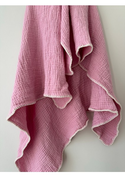 Pembe 4 Katlı Müslin Çok Amaçlı Örtü | Bataniye | Havlu | Bebek & Çocuk Pamuk 100X120CM fiyatları