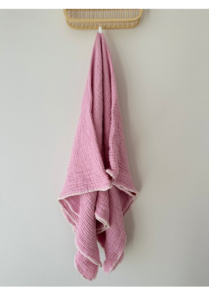 Pembe 4 Katlı Müslin Çok Amaçlı Örtü | Bataniye | Havlu | Bebek & Çocuk Pamuk 100X120CM modelleri