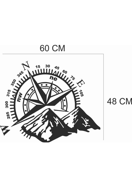 Pusula Dağ Off Road Sticker Folyo