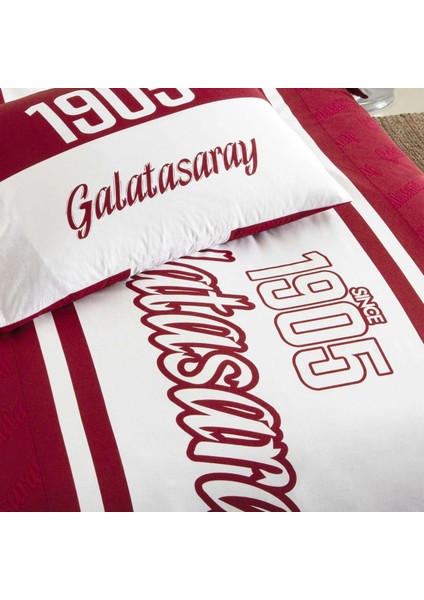 Galatasaray 1905 Glow Tek Kişilik 120X200 Lastikli Çarşaflı Nevresim Takımı