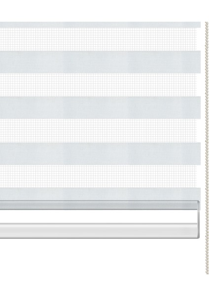 Binbir Perde Beyaz Düz Zebra Perde