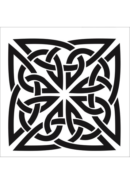 Stencil Sarayi Boyama Şablon Damask Çini Mandala - 1168