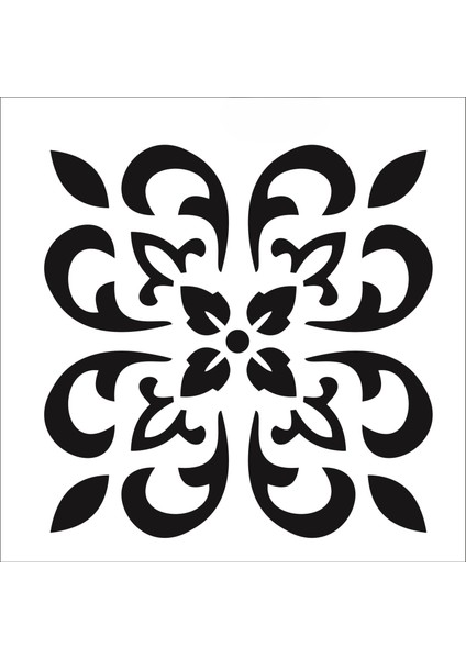 Stencil Sarayi Boyama Şablon Damask Çini Mandala - 1315