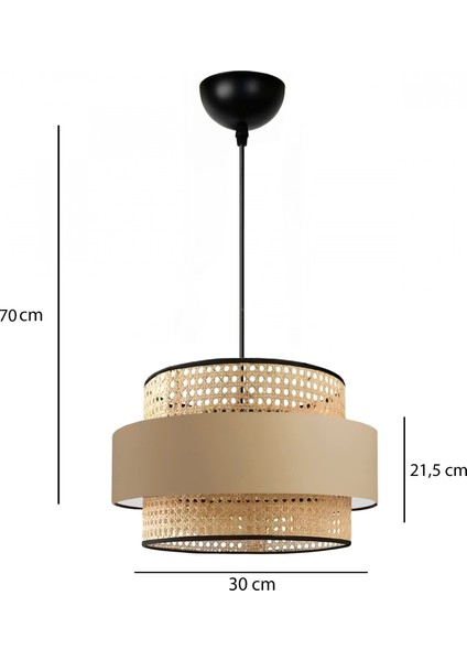 Soho Retro Orijinal Rattan Minimalist Sarkıt 241491