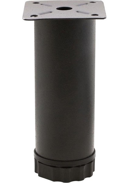 Metal 12 cm Özel Mat Siyah Boyalı Ayarlı Mobilya Koltuk Ayağı