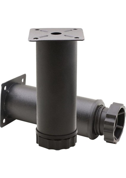 Metal 12 cm Özel Mat Siyah Boyalı Ayarlı Mobilya Koltuk Ayağı