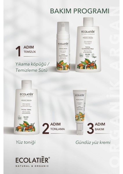 Yüz Yıkama Köpüğü Organik Argan, Cilt Temizleyici Nemlendirici, Hassas Cilt 150 ml