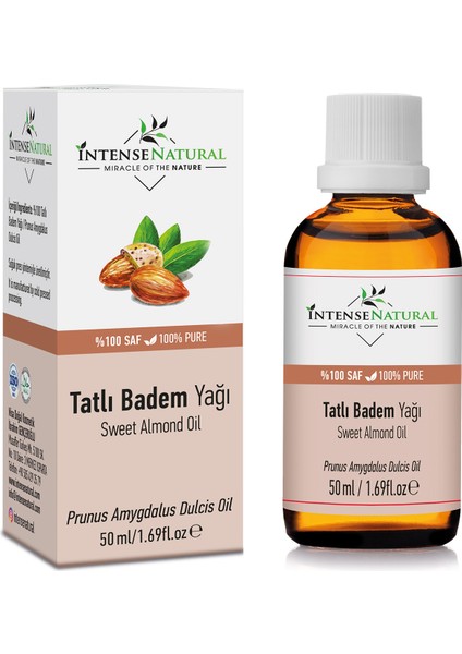 Badem Yağı Tatlı Soğuk Sıkım 50 ml %100 Saf Ve Doğal Sweet Almond Oil