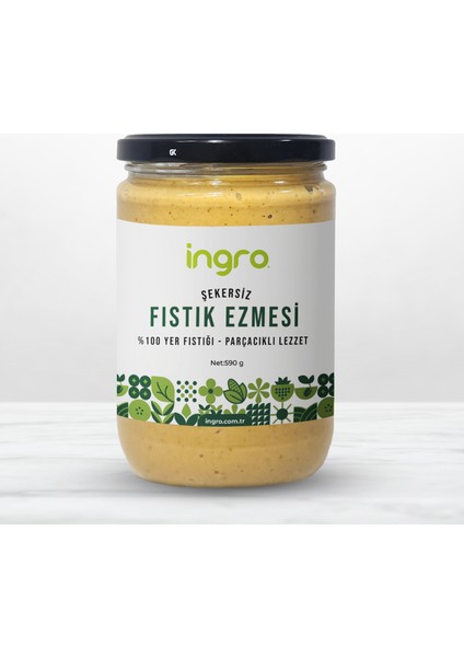 Ingro Glutensiz Fıstık Ezmesi (Parçacıklı Lezzet) 590 G