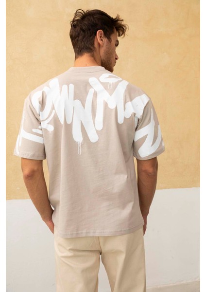 Erkek Ön ve Arka Baskılı Regular Fit T-Shirt indirimleri