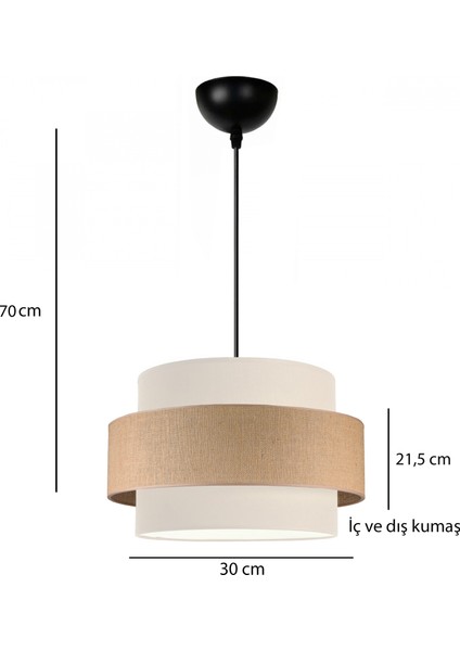 Soho Retro Jüt Kumaş Minimalist Sarkıt 241493