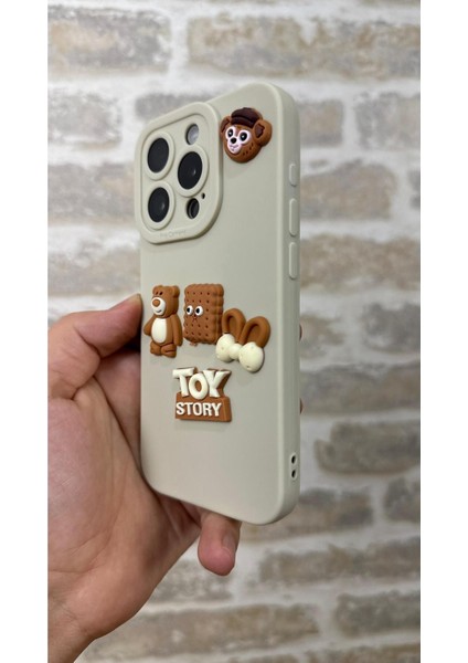 Vip Case Iphone 15 Pro Max Ayıcık Desenli Sevimli Silikon Lansman Toy Bear Kılıf