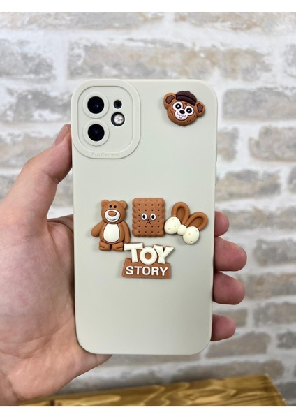 Iphone 11 Ayıcık Desenli Sevimli Silikon Lansman Toy Bear Kılıf