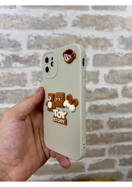 Iphone 11 Ayıcık Desenli Sevimli Silikon Lansman Toy Bear Kılıf