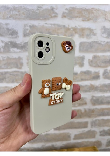 Iphone 11 Ayıcık Desenli Sevimli Silikon Lansman Toy Bear Kılıf