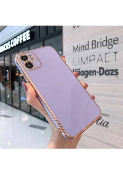 Vip Case Iphone 11 Parlak Kenarlı Gold Detaylı Soft Bark Kılıf (12 Görünümlü)